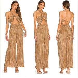 LPA Women's Gold Jumpsuit NWT